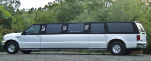 Driver's side of White Limo
