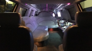 Inside the White SUV Limousine (View 2)
