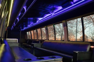 Orange Party Bus (Interior, Rear, Purple Lighting, View 1)
